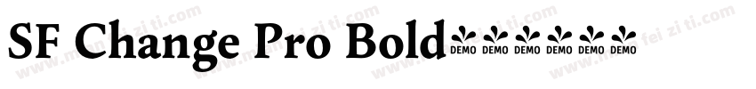 SF Change Pro Bold字体转换